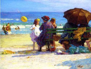 Main Product Photo of A Family Outing Painting by Edward Potthast