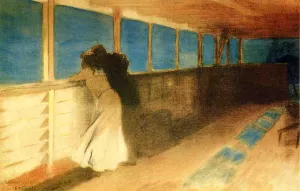A Romantic Interlude by Edward Potthast Oil Painting Reproduction