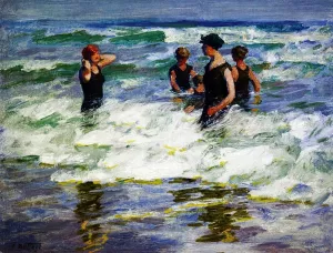 Bathers in the Surf II by Oil Painting Reproduction