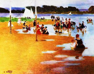Main Product Photo of Bathers Painting by Edward Potthast