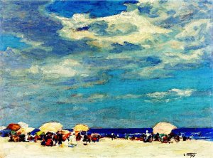 Main Product Photo of Beach Scene 2 Painting by Edward Potthast