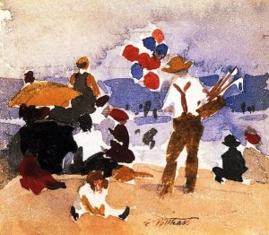 Main Product Photo of Beach Scene 6 Painting by Edward Potthast