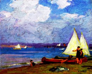 Canoeing by Edward Potthast Oil Painting Reproduction