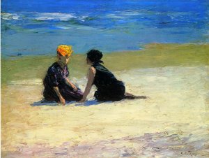 Main Product Photo of Confidences Painting by Edward Potthast