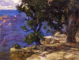Main Product Photo of Grand Canyon Trees and Rocks Painting by Edward Potthast