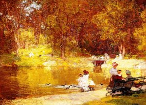 Main Product Photo of In Central Park Painting by Edward Potthast