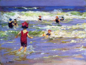 Main Product Photo of Little Sea Bather Painting by Edward Potthast