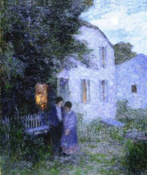 Main Product Photo of Moonlight Stroll Painting by Edward Potthast