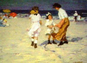 Main Product Photo of Ocean Breezes Painting by Edward Potthast