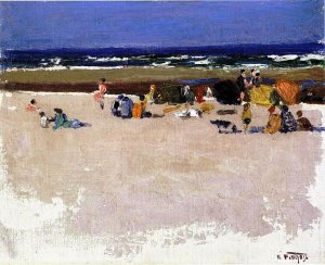 Main Product Photo of On the Beach Painting by Edward Potthast