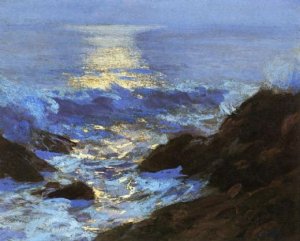 Seascape Moonlight by Oil Painting Reproduction