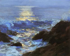 Seascape Moonlight by Edward Potthast - Hand-Painted Oil Painting Reproduction