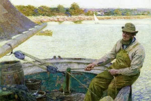 Summer, New England by Edward Potthast - Hand-Painted Oil Painting Reproduction