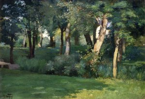 Main Product Photo of The Barbizon Forest Painting by Edward Potthast