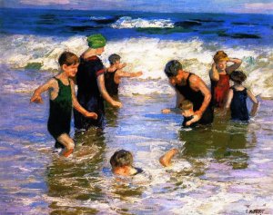 Main Product Photo of The Bathers Painting by Edward Potthast
