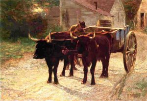 Main Product Photo of The Ox Cart Painting by Edward Potthast