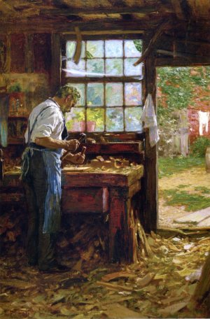 The Village Carpenter by Edward Potthast Oil Painting Reproduction
