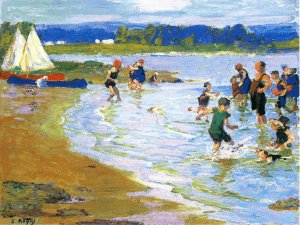 Main Product Photo of The White Sails Painting by Edward Potthast
