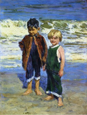 Main Product Photo of Two Boys Painting by Edward Potthast